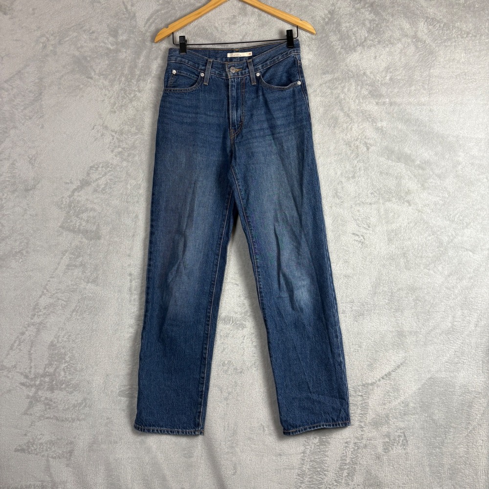 Levi's 94 Baggy Jeans Womens 25 Medium Wash Blue Straight Leg 90s Style